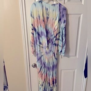 Vici Tie-dyed Rainbow Swim Coverup
